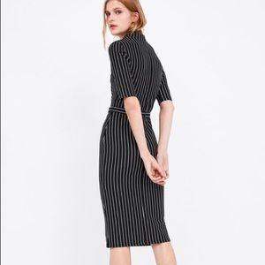 STRIPPED PENCIL DRESS